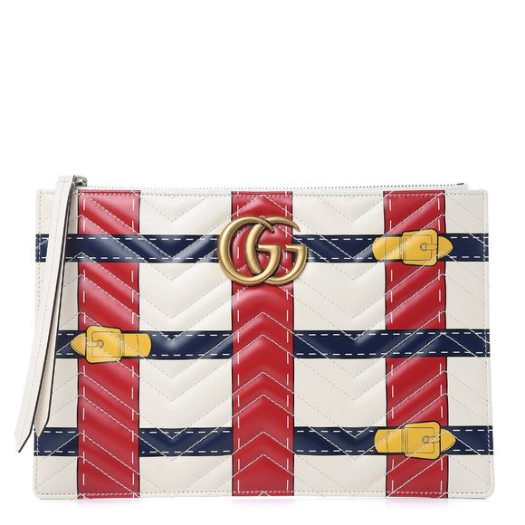 Gucci Matelasse Trompe L'Oeil Print GG Marmont - Picture 1 of 6